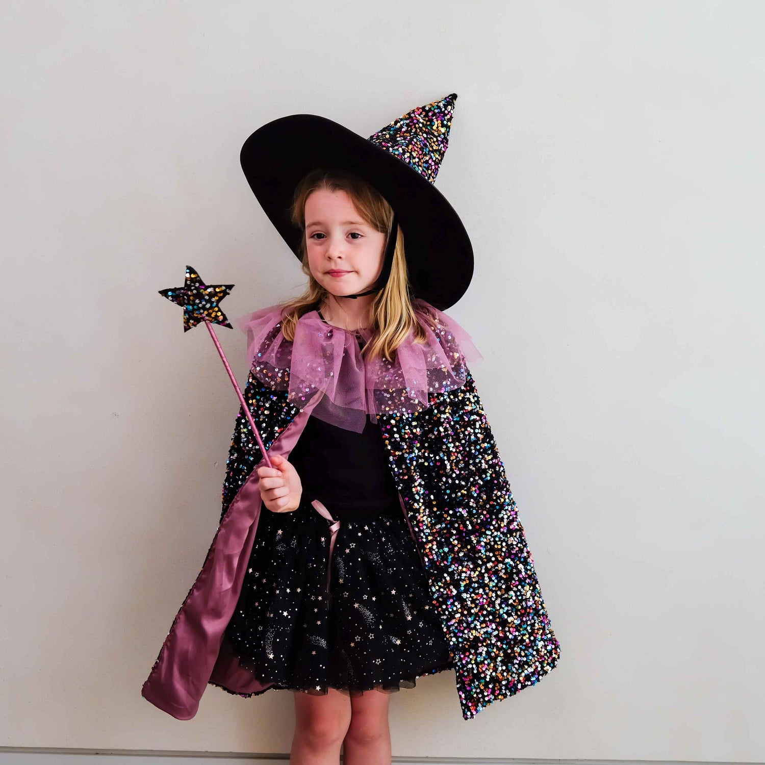 Mimi &amp; Lula Ruffle dazzle sequin cape