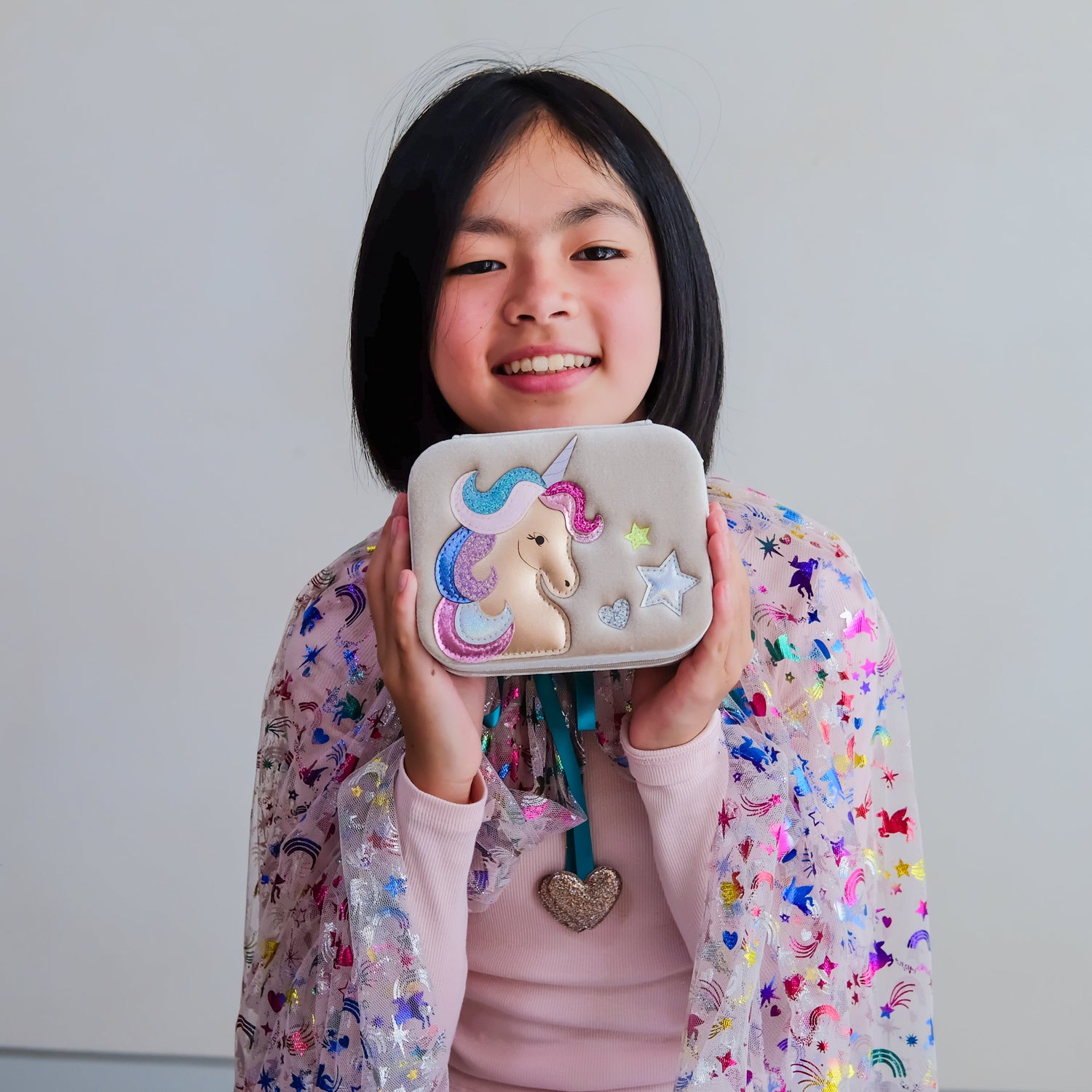 Mimi &amp; Lula Velvet unicorn jewellery box