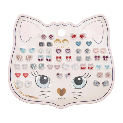Mimi &amp; Lula Kittybow stick on earrings