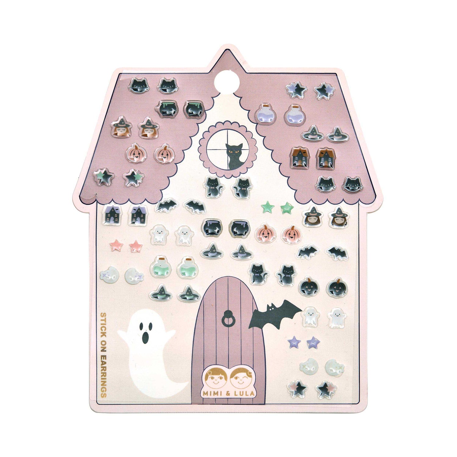 Mimi &amp; Lula Haunted house stick on earrings