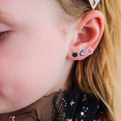Mimi &amp; Lula Haunted house stick on earrings