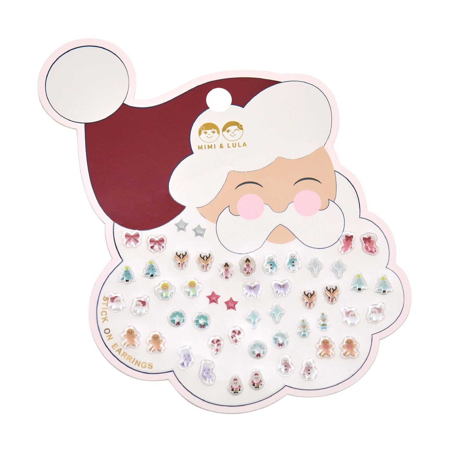 Mimi &amp; Lula Santa stick-on earrings