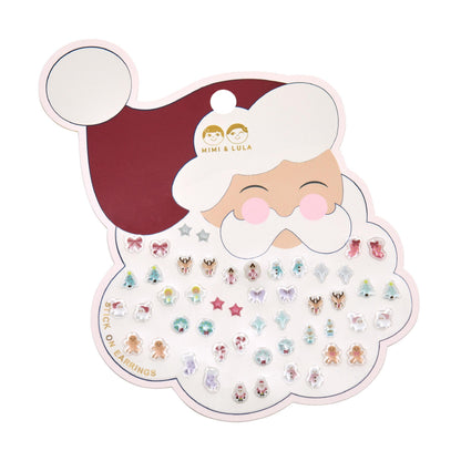 Mimi &amp; Lula Santa stick-on earrings
