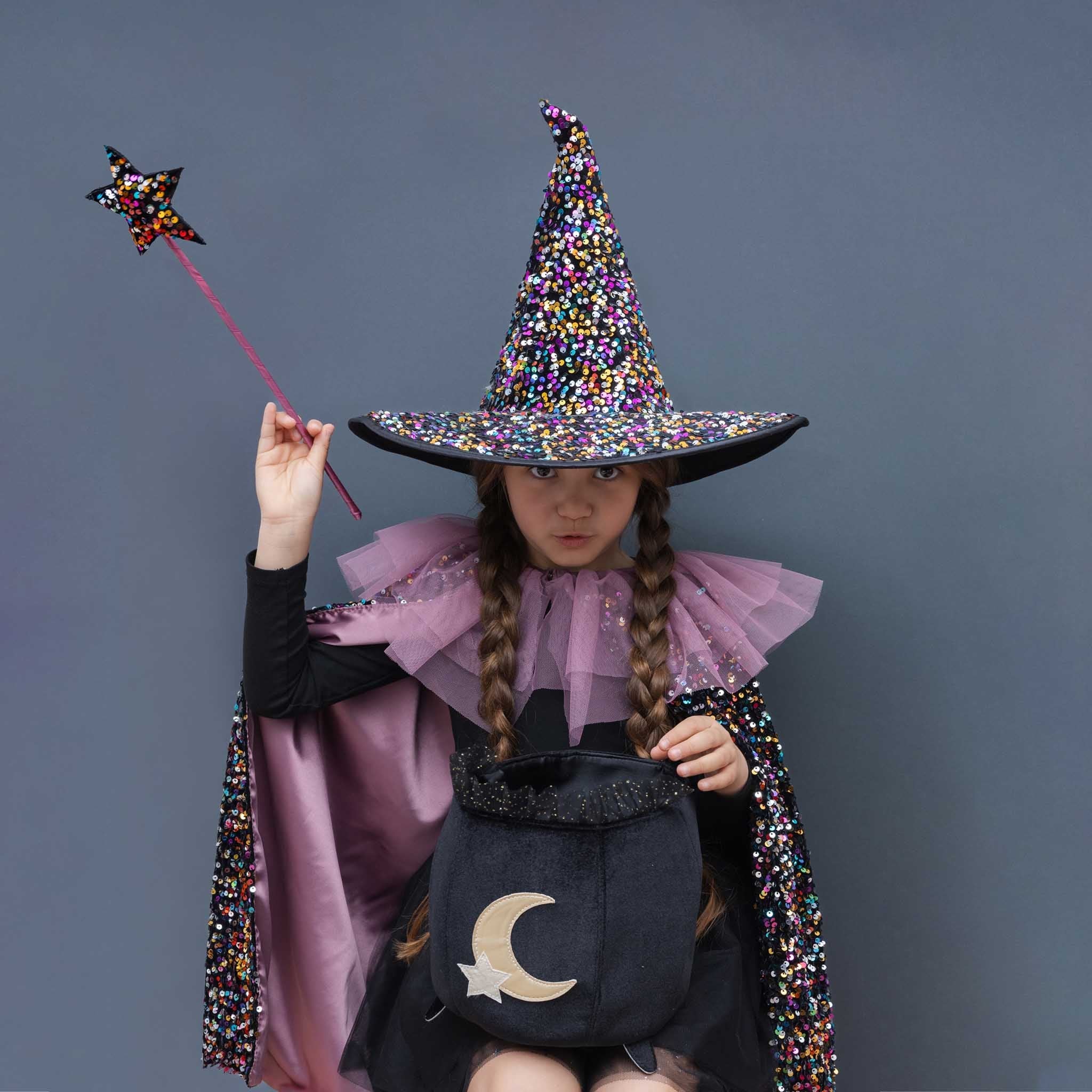 Mimi &amp; Lula Black cauldron trick or treat bag