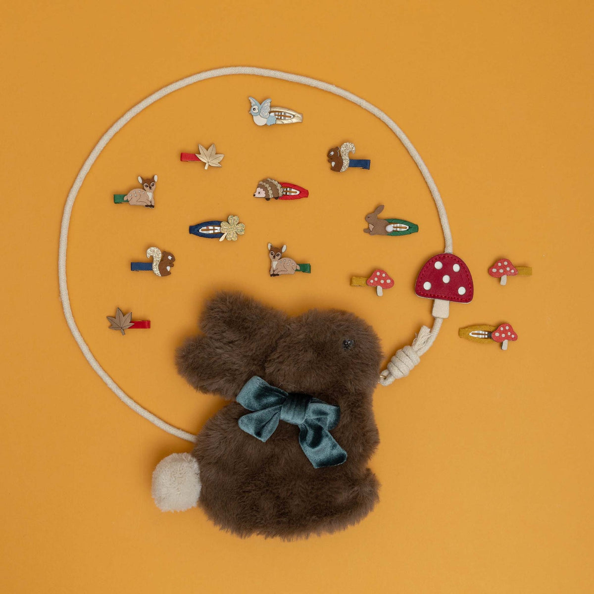 Mimi &amp; Lula Winter Bunny Bag with coordinating woodland accessories
