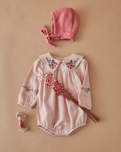 Emile et Ida Rose Cross-Stitch Baby Romper