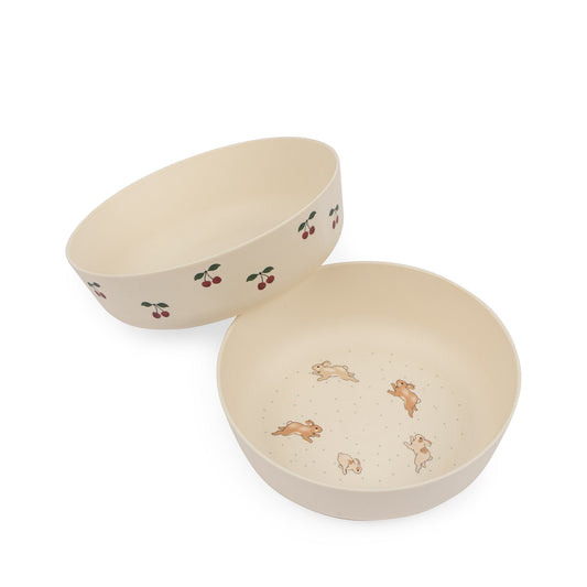 2 PACK BOWL - CHERRY/PETIT LAPIN Konges Sløjd - enjoykidsus