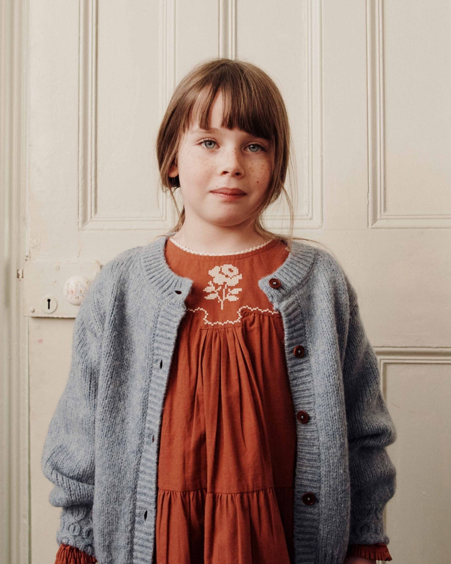 Emile et Ida Blue Soft Knit Cardigan