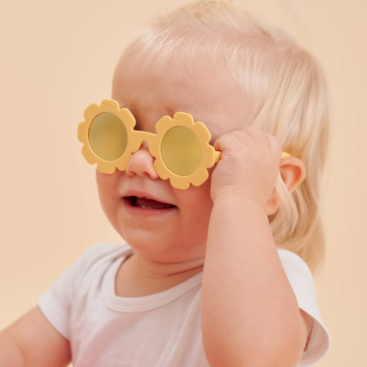 Babiators Sun Ray Flower Baby Sunglasses – Yellow Polarized