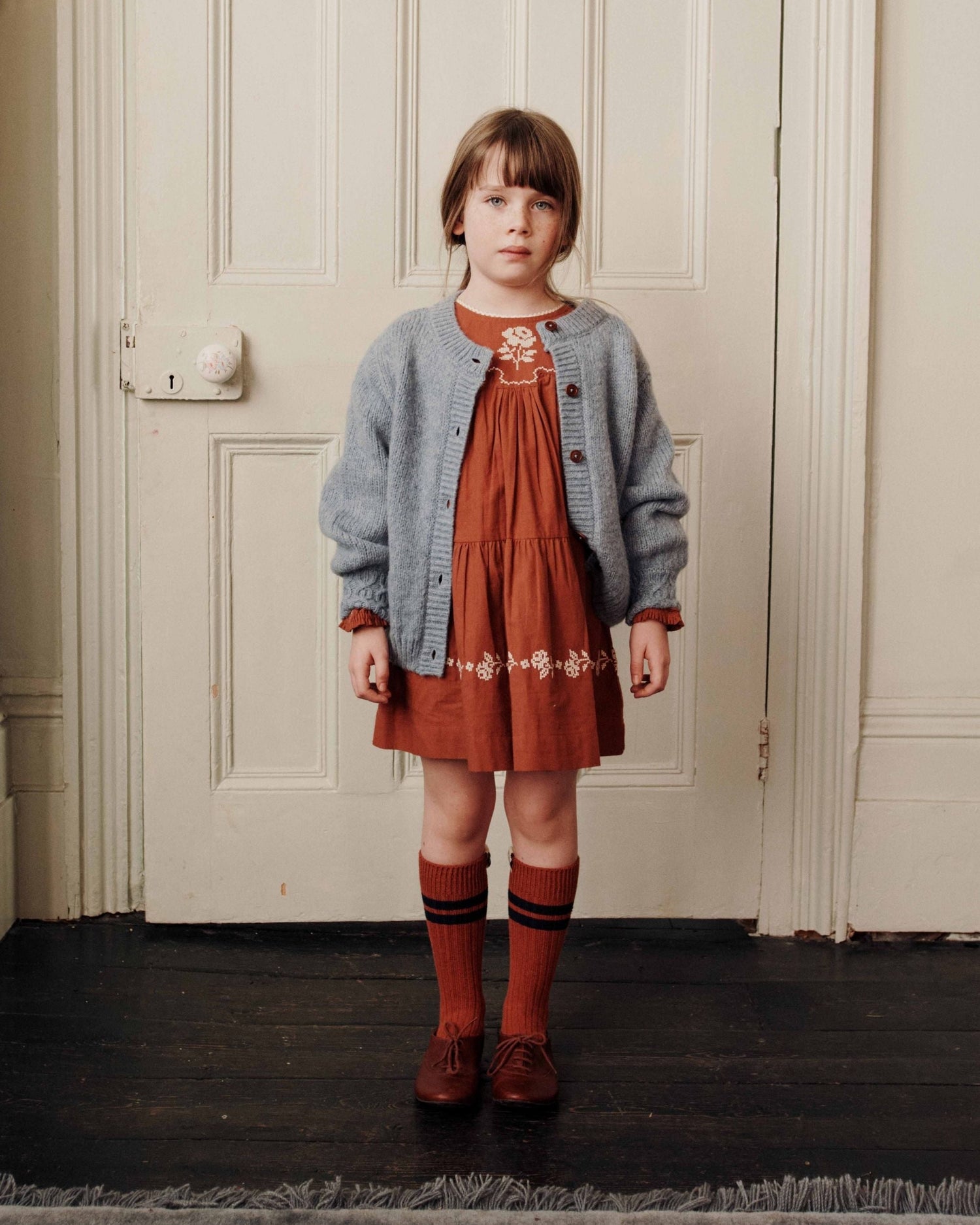 Emile et Ida Blue Soft Knit Cardigan