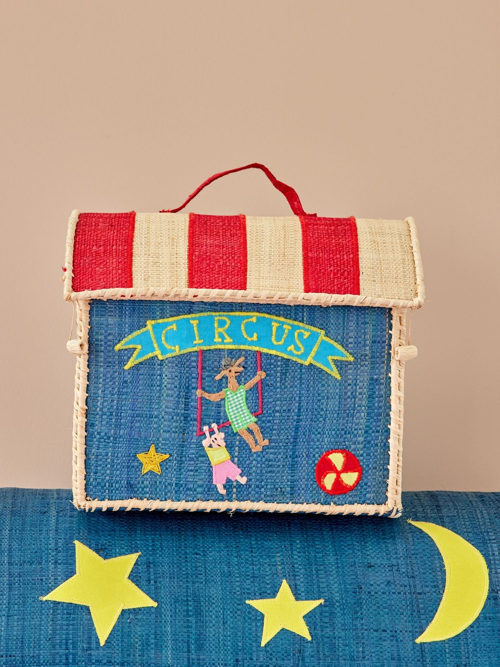 RicebyRice - Raffia Kids Bag with Circus Theme