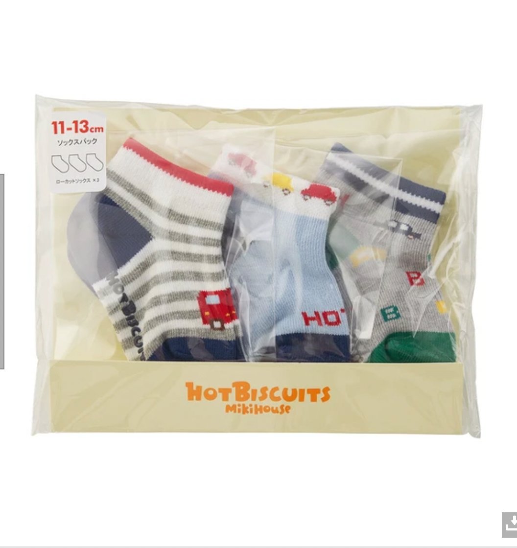 3 Pack short Socks 9709721 - 10277448 Mikihouse - enjoykidsus