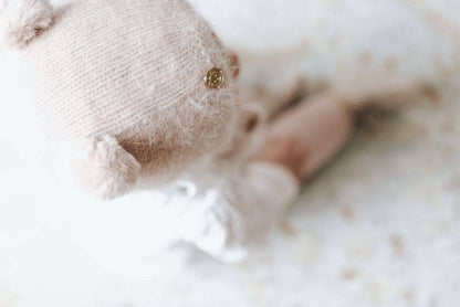 Petite Maison Kids - Dusty Pink Cashmere Teddy Hat: Small (0-12 M)