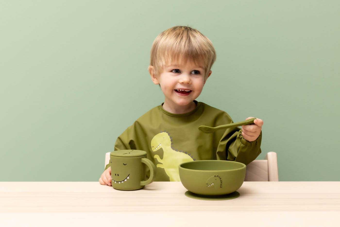 Trixie Baby - Trixie Silicone Cutlery Set, 3-Pack | Baby Toddler Utensils: Mrs. Cat
