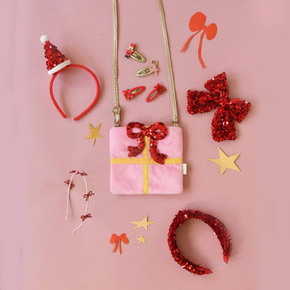Rockahula - Sequin Velvet Santa Headband
