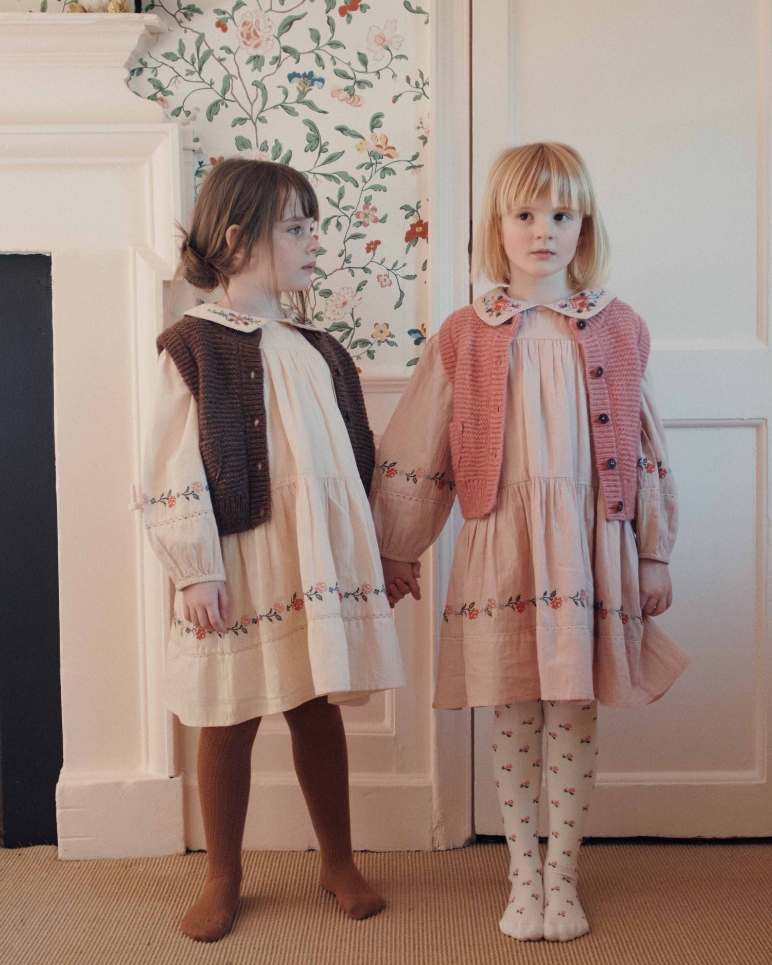 Emile et Ida Blush Soft Knit Sleeveless Cardigan