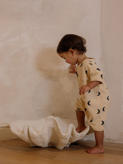 Organic Zoo Pebble Midnight Terry Beach Romper