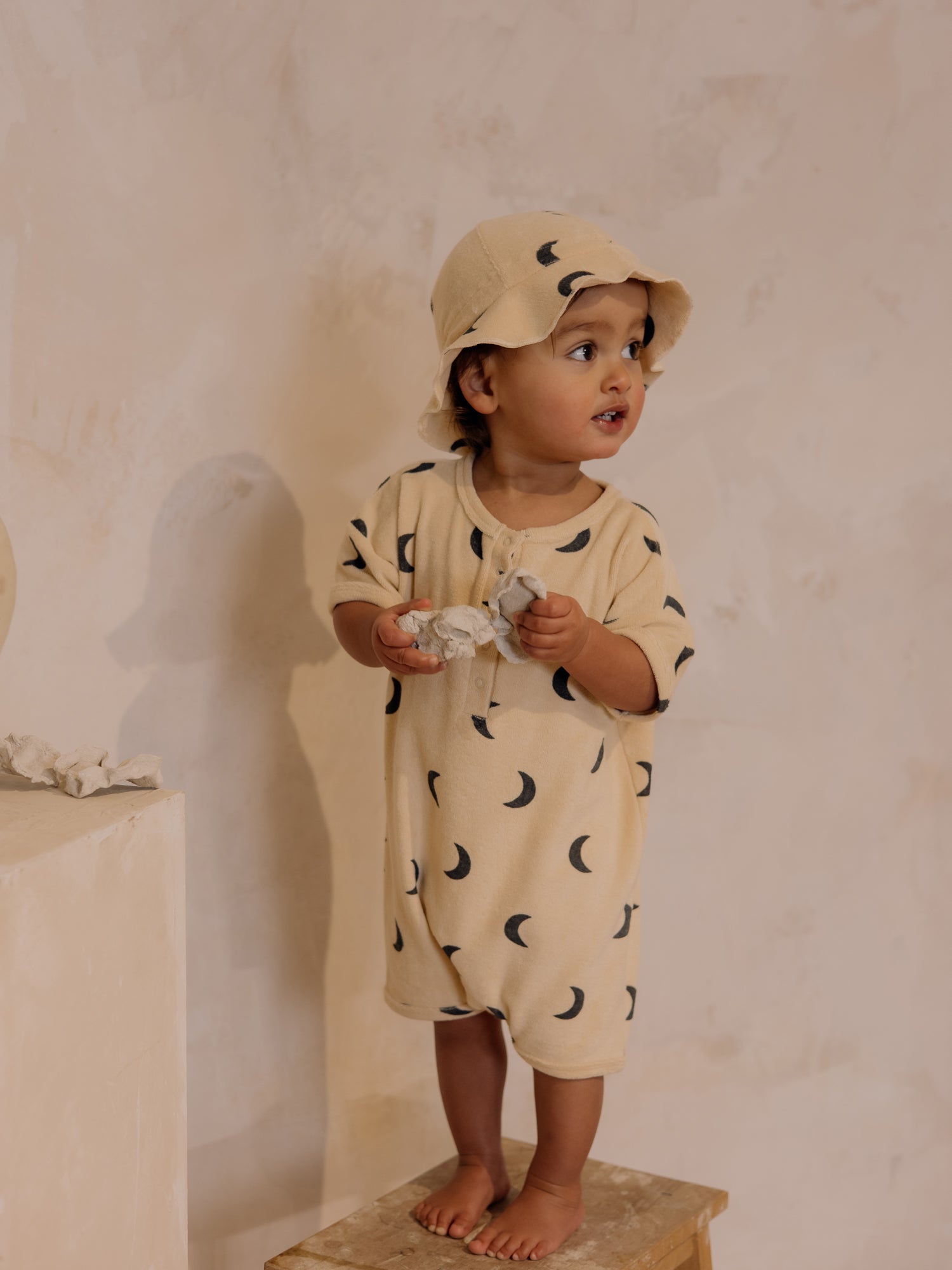 Organic Zoo Pebble Midnight Terry Beach Romper