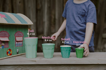 RicebyRice - Kids Melamine Cup - Small - Fun Fair Mint Print - 5.4oz : Fun Fair Mint