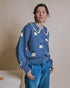 Emile et Ida Blue Sheep Intarsia Cardigan