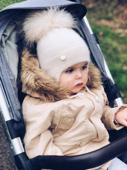 Petite Maison Kids - Cashmere Aviator Hat: Pink / Medium (12M-4 Years)