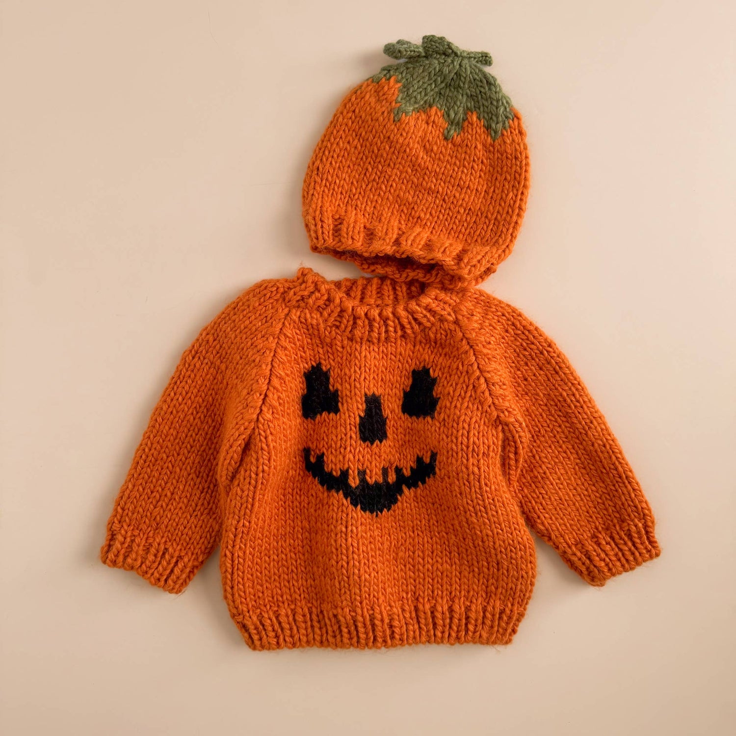The Blueberry Hill - Pumpkin Hat, Orange Baby Kid Beanie Fall Halloween Costume: M; 2-5Y