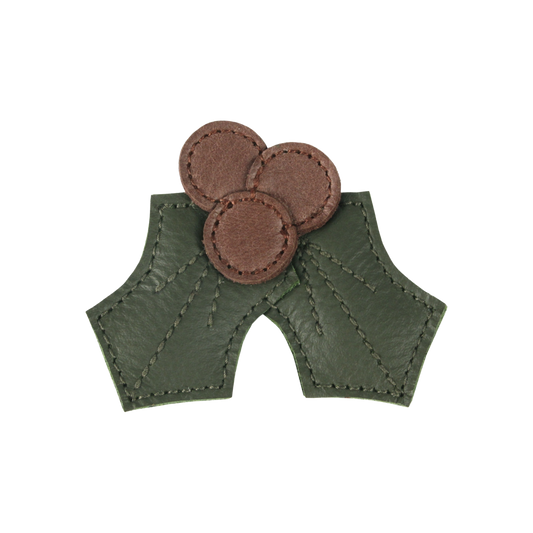 Wonda Hairclip | Holly | Olive Leather