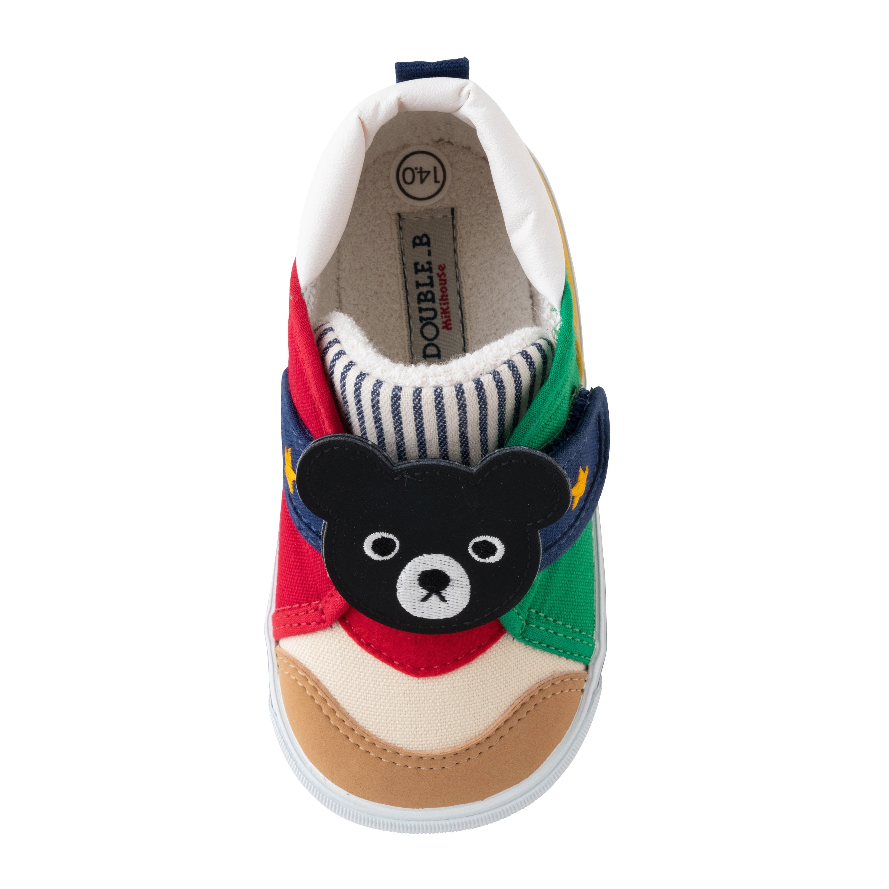 MIKI HOUSE DOUBLE_B Baby Shoes – Color Block (63-9302-821)