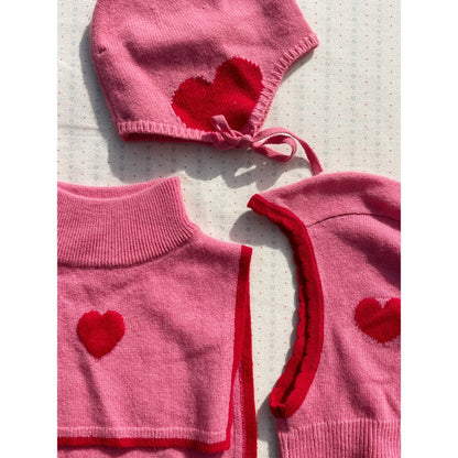 Konges Sløjd Pink Collette Wool Balaclava | Kids Winter Hat