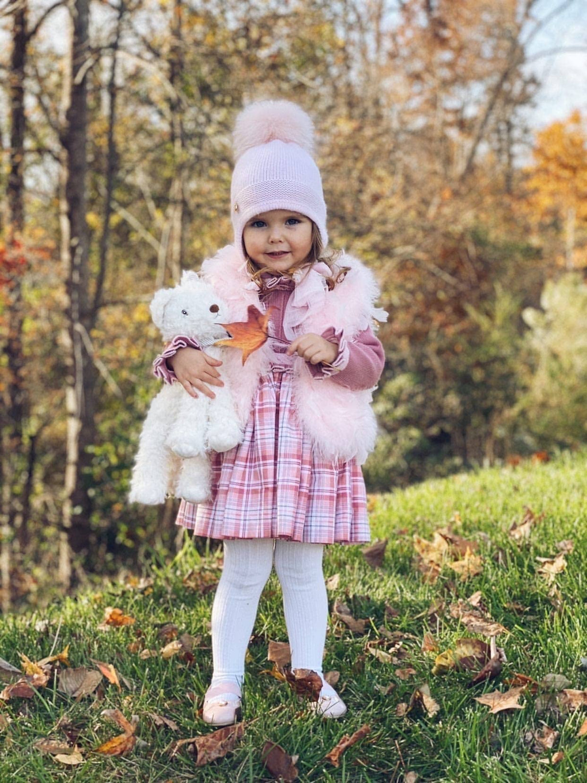 Petite Maison Kids - Cashmere Aviator Hat: Pink / Medium (12M-4 Years)