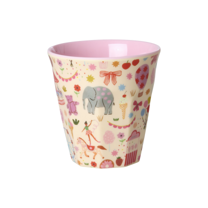 RicebyRice - Kids Melamine Cup - Small - Fun Fair Pink Print - 5.4oz : Fun Fair Pink