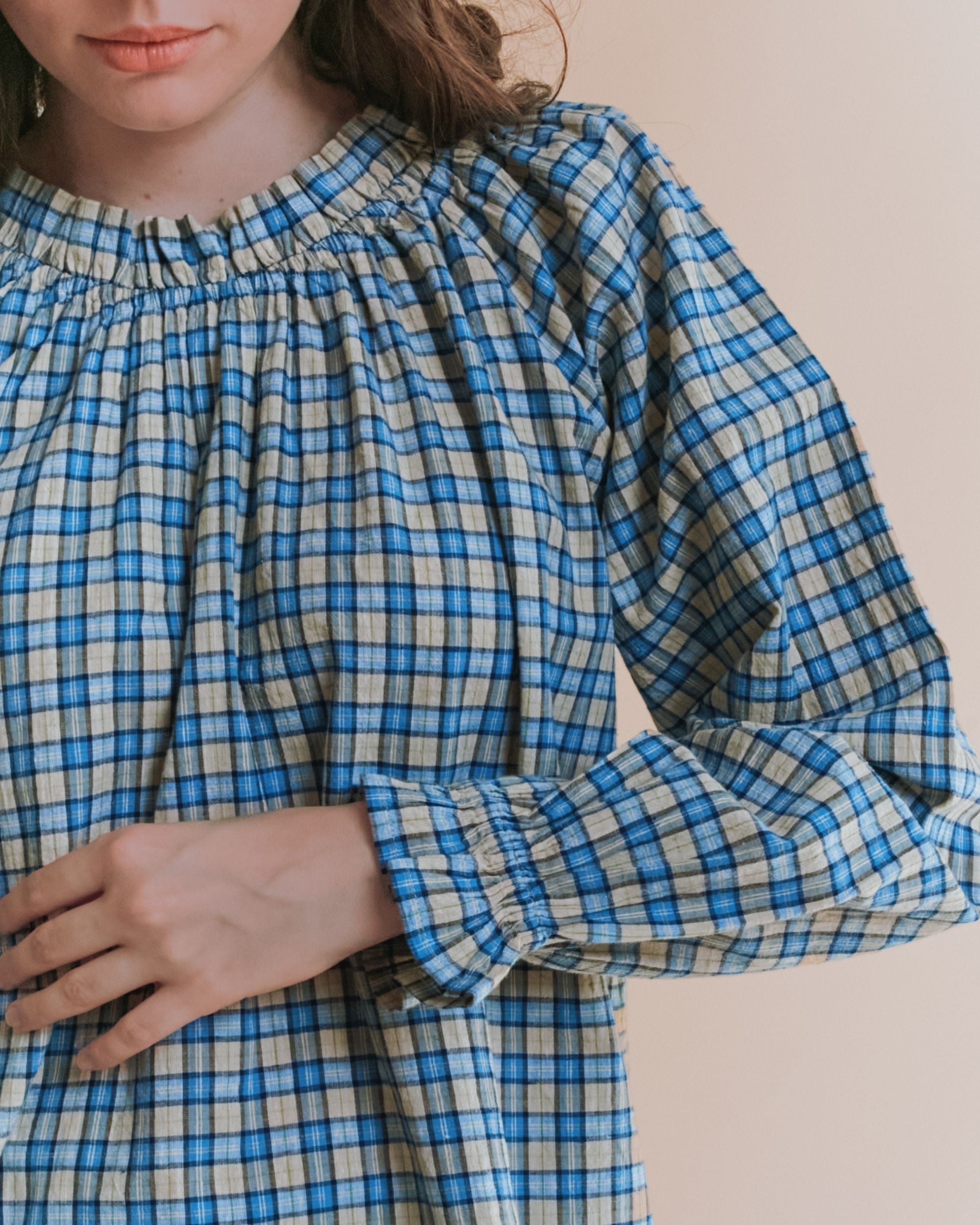 Emile et Ida Campbell Check Oversized Blouse
