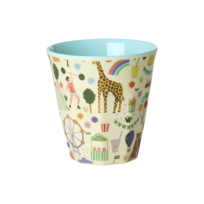RicebyRice - Kids Melamine Cup - Small - Fun Fair Mint Print - 5.4oz : Fun Fair Mint