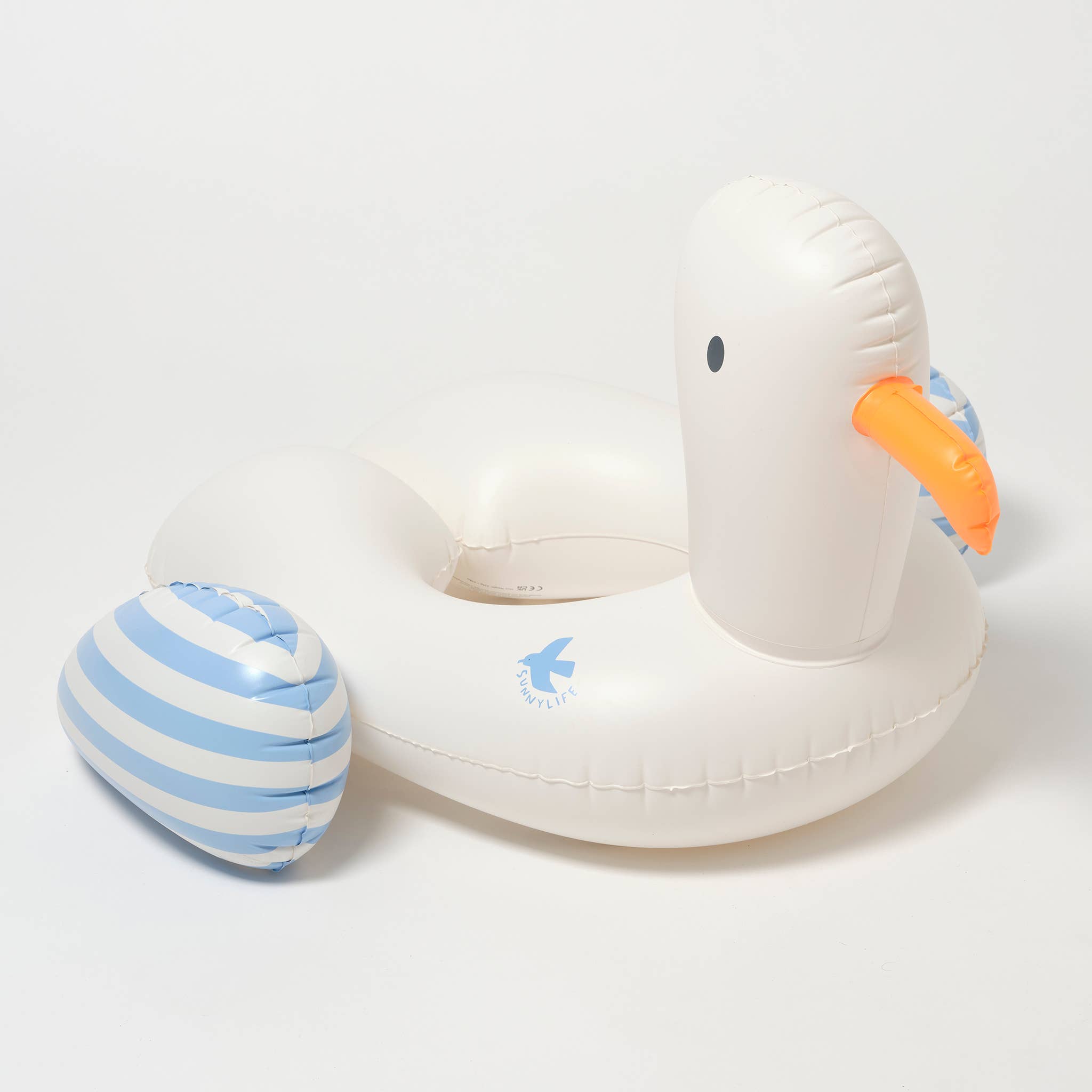 Sunnylife Kids Pool Ring – Sammy the Seagull Blue Stripe