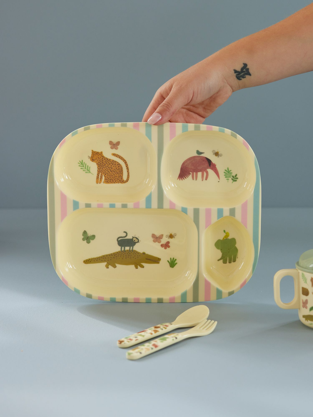 Rice by Rice Kids Divided Melamine Plate – Sweet Jungle
