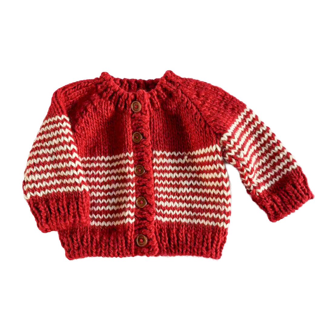 The Blueberry Hill - Stripe Cardigan Red Christmas Valentine&