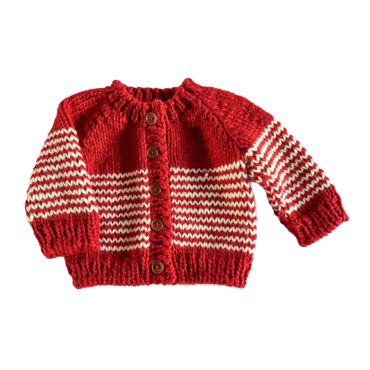 The Blueberry Hill - Stripe Cardigan Red Christmas Valentine&