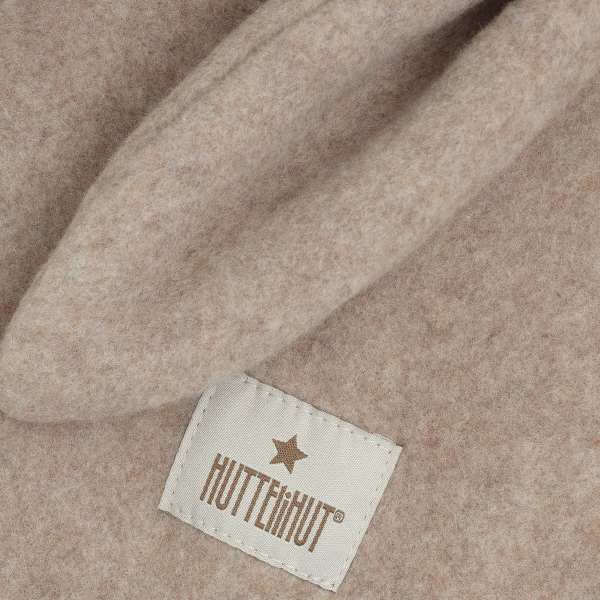 Huttelihut Bunny Ears Cotton Fleece Balaclava in Savannah Melange - detail view 2