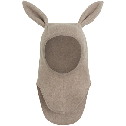 Huttelihut Bunny Ears Cotton Fleece Balaclava in Savannah Melange - product view