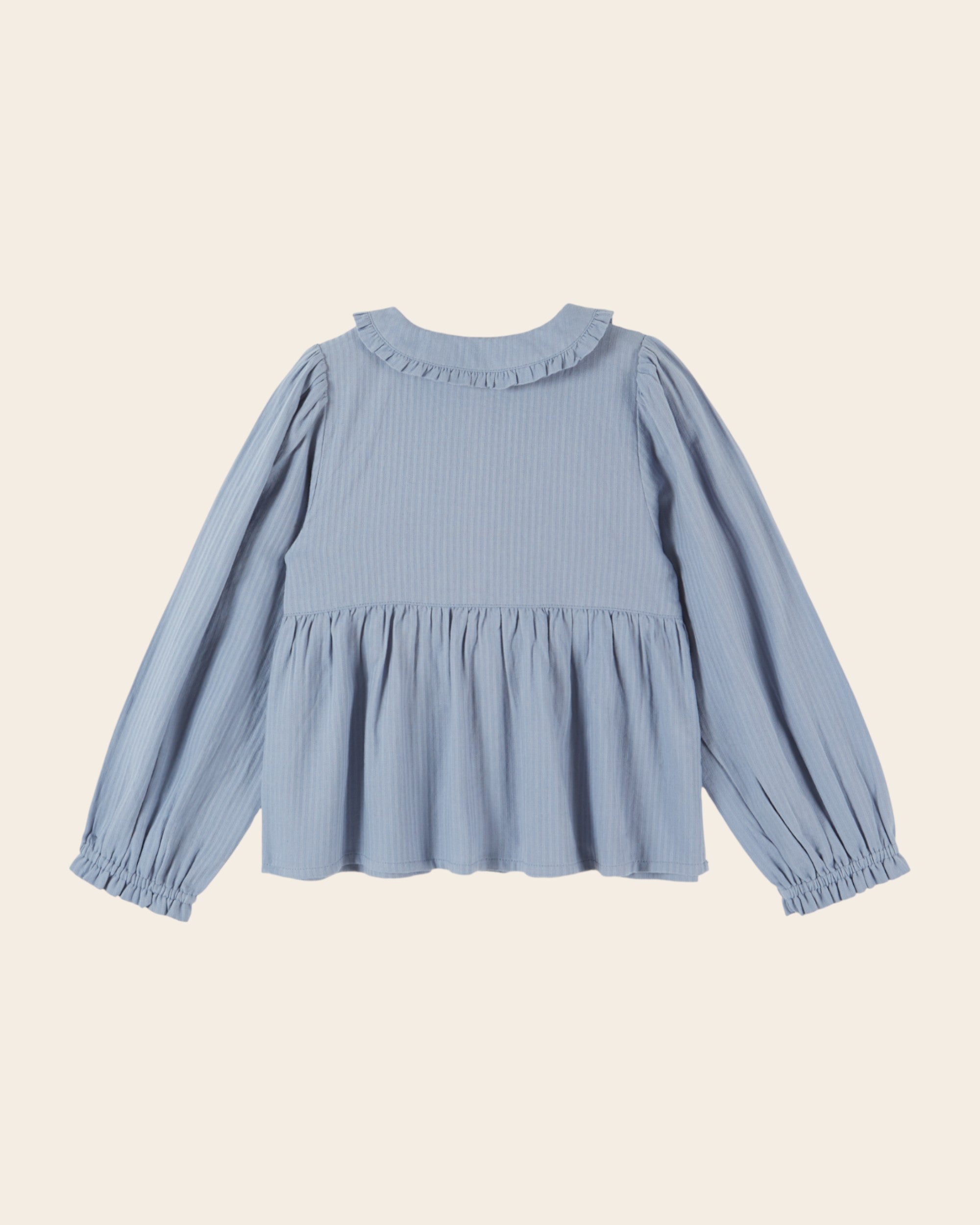 Emile et Ida Blue Cherry Smocked Blouse