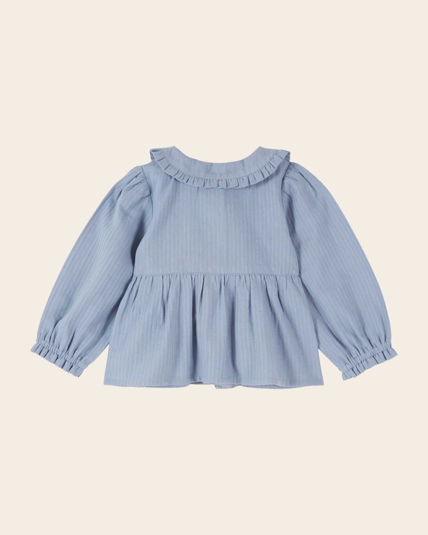 Emile et Ida Blue Cherry Smocked Blouse
