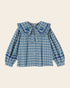 Emile et Ida Celestine Check Large Collar Blouse