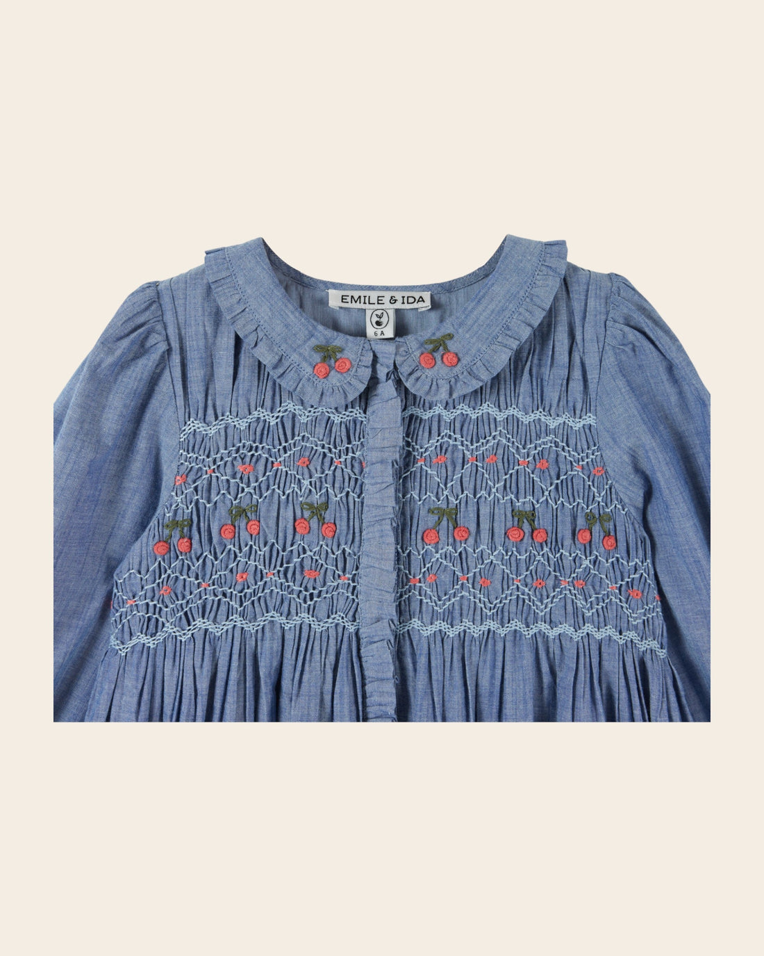 Emile et Ida Chambray Smocked Dress