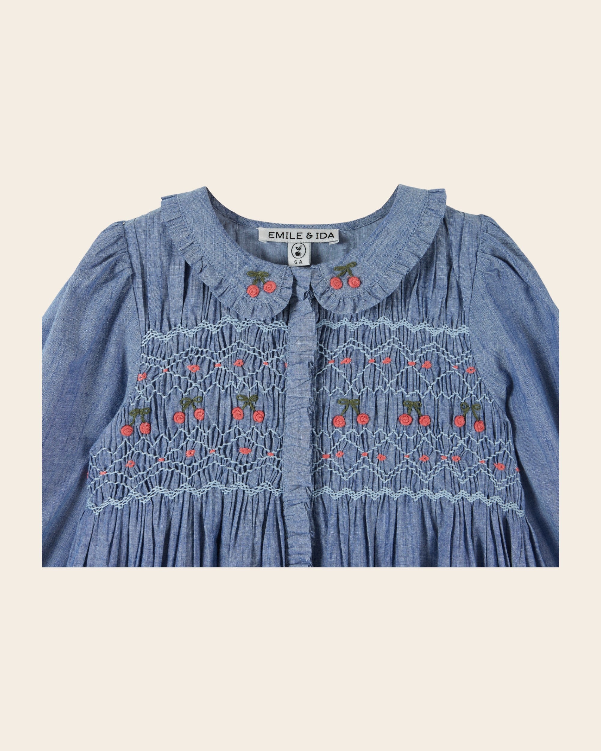 Emile et Ida Chambray Smocked Dress