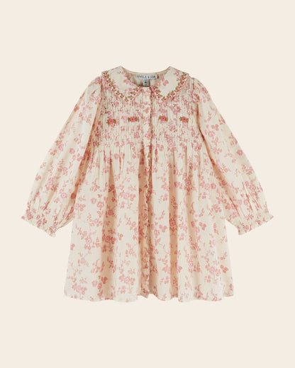 Emile et Ida Rosalie Floral Embroidered Smocked Dress