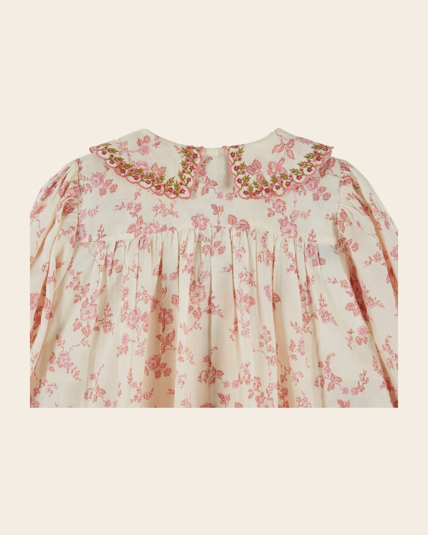 Emile et Ida Rosalie Floral Embroidered Smocked Dress