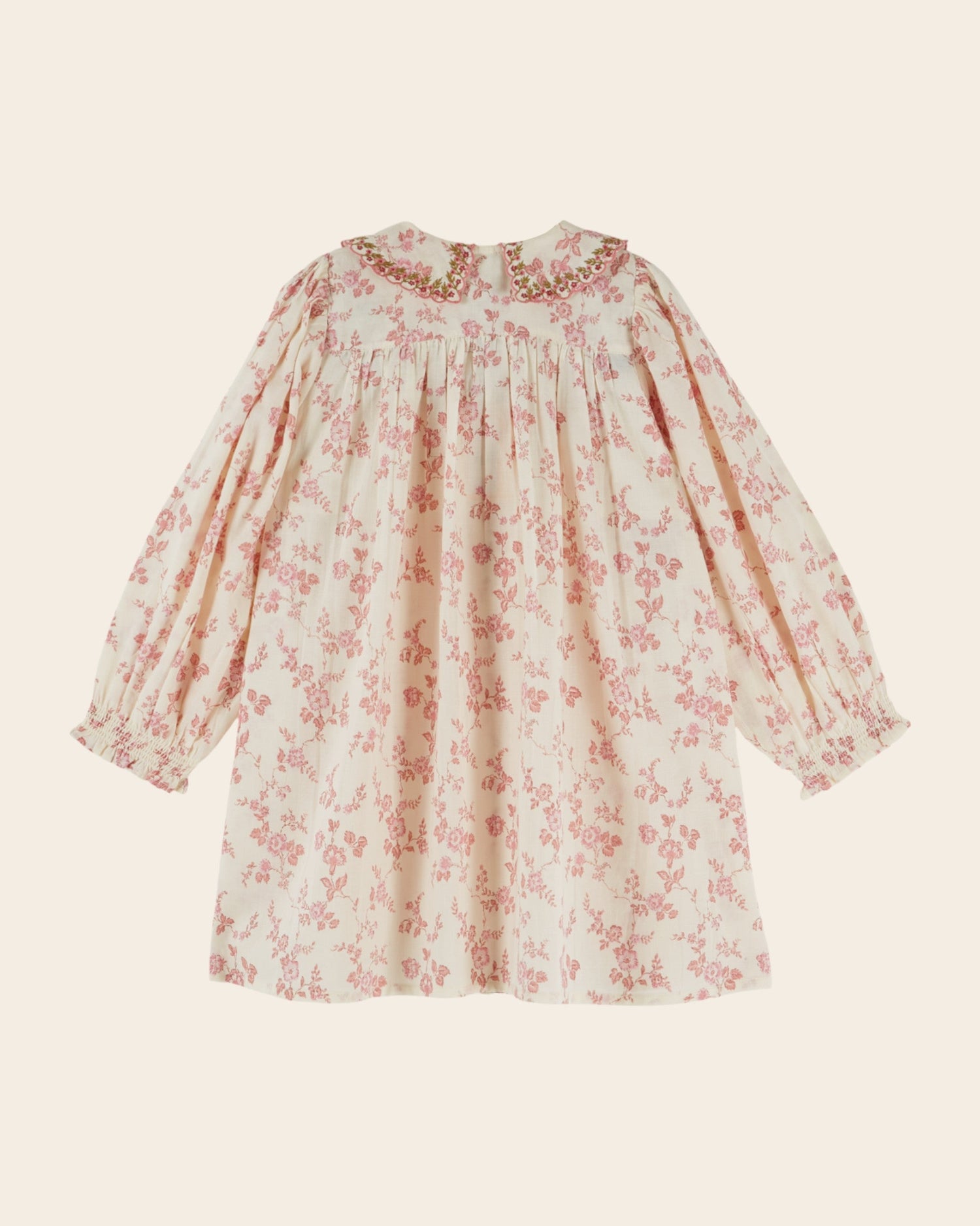 Emile et Ida Rosalie Floral Embroidered Smocked Dress