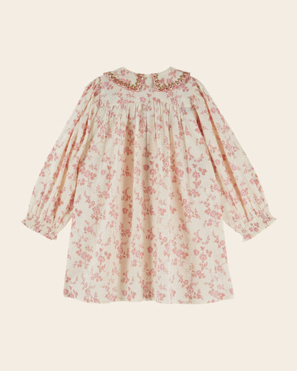 Emile et Ida Rosalie Floral Embroidered Smocked Dress