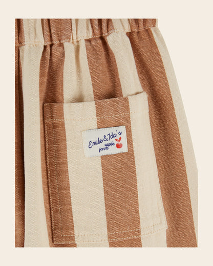 Emile et Ida Cream Stripe Canvas Pants