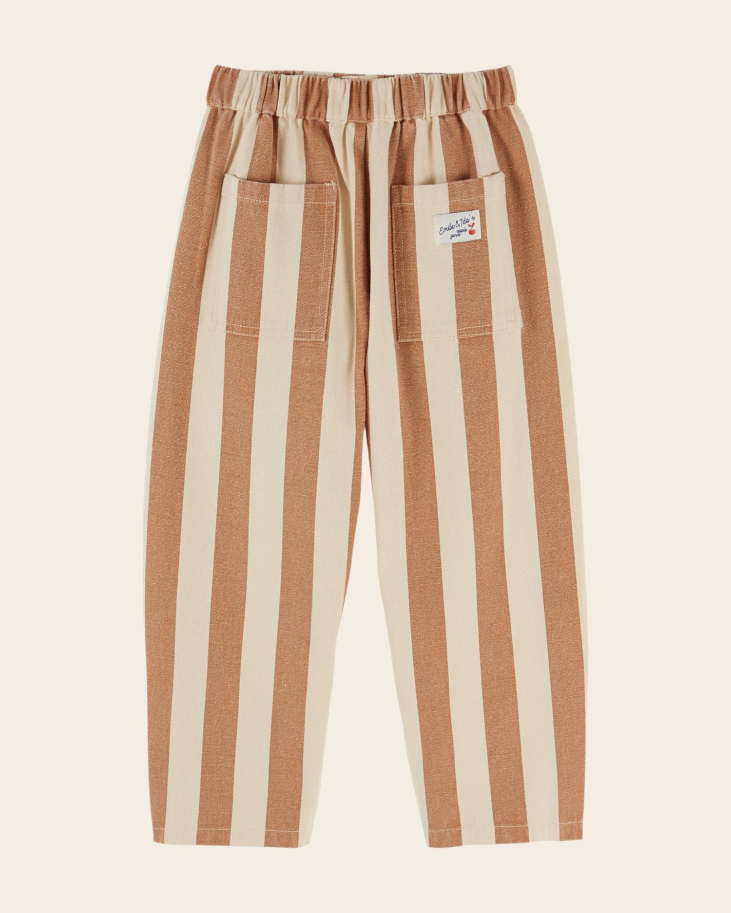 Emile et Ida Cream Stripe Canvas Pants